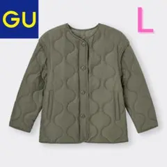 【GU】【Lサイズ】2WAYオーバーサイズキルティングブルゾン