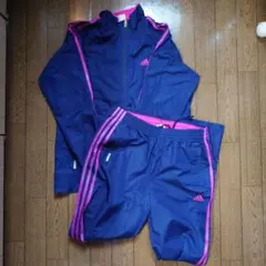 adidas ジャージ上下セット ネイビー ピンク　Lサイズ