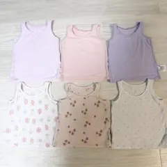 ユニクロ ベビー コットンメッシュタンクトップ 6枚セット 80cm まとめ売り