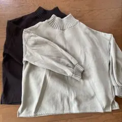 クラシカルエルフ ニットリブ スウェット プルオーバー トレーナー2点セット