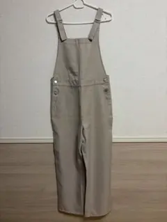 【3/31迄出品】GU ベージュ サロペット レディース オーバーオール