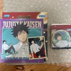 呪術廻戦　SEGAラッキーくじ　伏黒恵　缶バッジ　ステッカーセット