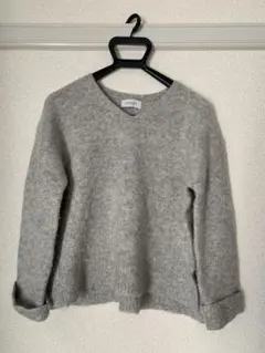 値下げ！！！simplicite　グレーニットセーター