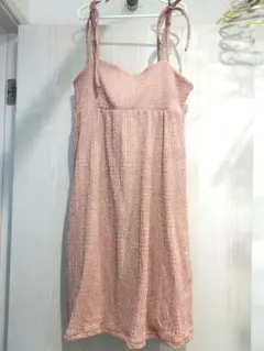 【y プロフ必読様専用】GU テクスチャーキャミソールミニワンピース　ピンク