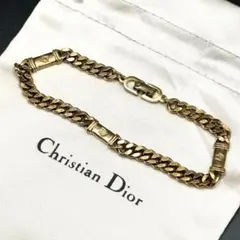 ディオール ブレスレット ロゴ ゴールド チェーン 喜平 ヴィンテージ 刻印