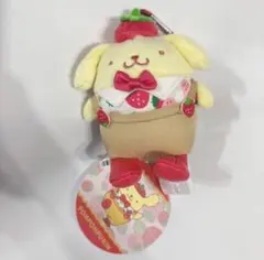 サンリオ　ポムポムプリン いちご新聞 マスコット