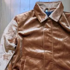 THE CUSTOM JACKETS ベロア生地 シングルライダース Lサイズのサムネイル