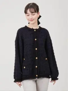 Mila Owen ミラオーウェン　ツイードニットジャケット