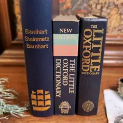 落ち着いたカラーの洋書3冊　豆本　アンティーク洋書　辞書　洋書セット