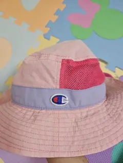 Champion チャンピオン　バケットハット ピンク/紫　54センチ