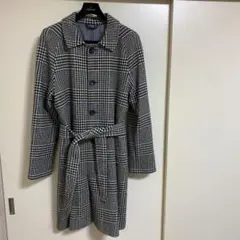 CIRCOLO チェスターコート ベルト付きチェック柄