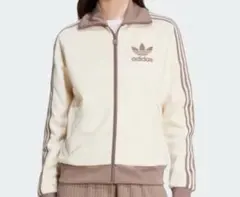 adidas トラックジャケット クリーム/ブラウン