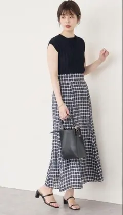 長さ変えられる秋色シアーチェックマーメイト