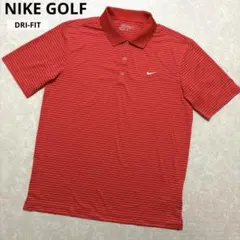 ナイキゴルフ★DRI-FIT★ボーダー★ストレッチ★シャツ【メンズ サイズL】