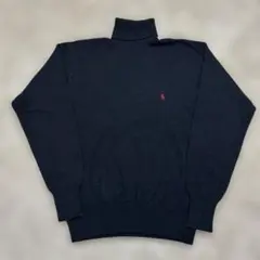 90s Polo by Ralph Laureタートルネックニット 黒 L