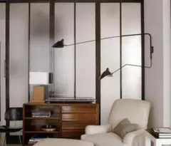 未使用品　セルジュムーユ リプロダクト　ウォールランプ　建具　アイアン セルジュ・ムーユ 2アーム ウォールランプ セルジュ・ムーユ