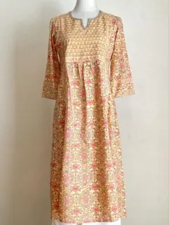 インドコットン　ブロックプリント　クルタ　1125C