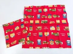 巾着袋　ナフキン　セット　車柄　乗り物柄