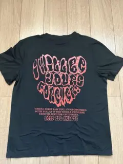 メンズL 半袖　ロゴTシャツ　黒