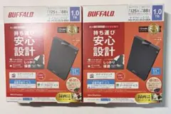 【新品2セット】BUFFALO HD-PG1.0U3-BBA 1TB 外付HDD