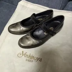 銀座ヨシノヤ・メリージェーン パンプス 低ヒール・エナメル・軽くて優しい履き心地