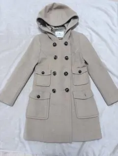 GRACE CONTINENTAL フード付きコート　カシミア混