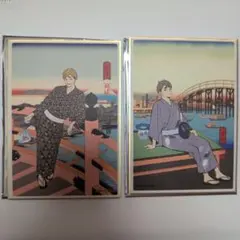 【未使用】ハイキュー!! トレーディングミニ色紙　排球四季景～夏ノ陣～宮侑　宮治