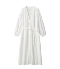 無印良品　楊柳ダブルガーゼ　ロングカーディガン　冷房対策　M