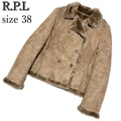 2way フェイクムートン ボアジャケット ショート丈 コート スエード 秋冬