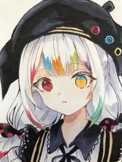 魔法少女ノ魔女裁判　 城ヶ崎ノア　手描きイラスト　まのさば