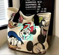 新品　ミッキーキャラクタートートバッグチャック付き