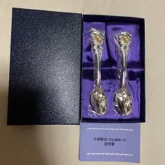 未使用級 宮本商行 銀仕上げ スプーン 6本 M.SILVER 七宝 皇室御用達