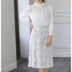 tocco closet トッコクローゼット ボンディングフラワーレーススカート