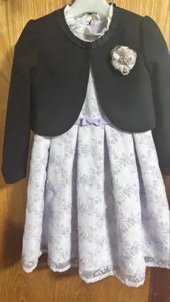 petit main 120 ラベンダー花柄ドレスとジャケット