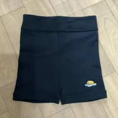 ぐでたま　見せパン　インナーパンツ　120 黒　一分丈　裏起毛　子供　ジュニア
