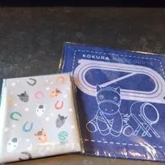 JRA 非売品 オリジナル ばねぐちポーチとコクラッチャタオルハンカチのセットのサムネイル