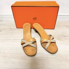 HERMES エルメス レザー サンダル ミュールのサムネイル