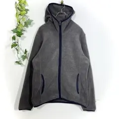 UNIQLO ユニクロ フリース フルジップ パーカー パイピング L ▼