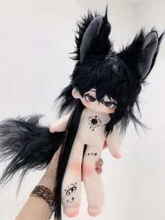 ぬいぐるみ 鬼滅の刃 継国巌勝 20cm 黒死牟 スケルトン入り ぬい服付き