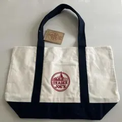 TRADER JOE'S トートバッグ アイボリー/ネイビー