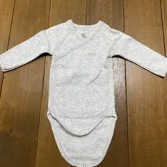 オーガニックコットン グレー ベビー肌着 3m