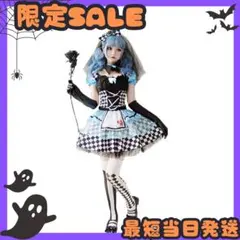 【C】ダーク アリス メイド服 ハロウィン コスプレ 仮装 レディース ②