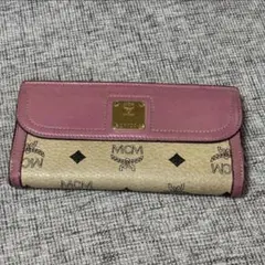 希少】MCM エムシーエム 長財布 ピンク ラウンドジップ 箱付き - メルカリ