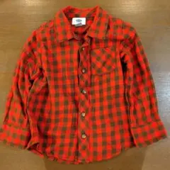 100 OLD NAVY チェック長袖シャツ 4T