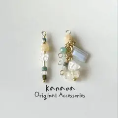 デザートオパール×ミックス天然石 ピアスorイヤリング