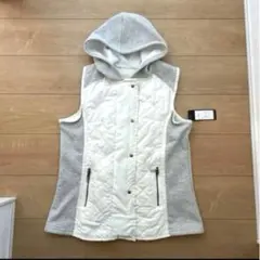 フード付きキルティングベスト レディース F