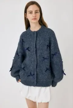 MOUSSY RIBBON FANCY カーディガン