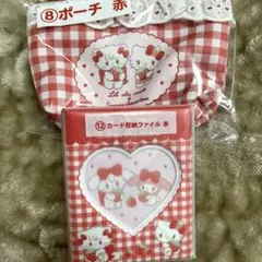 Mikkoサンリオ　当たりくじ リルアラモード ポーチ　赤　カード収納ファイル