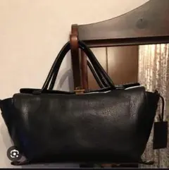 potior ポティオール　ヤギ革　2way フラップハンドバッグ　ショルダー付