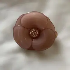アレクサンドルドゥパリ 花型ピンクヘアクリップ ビジュー付きバレッタ